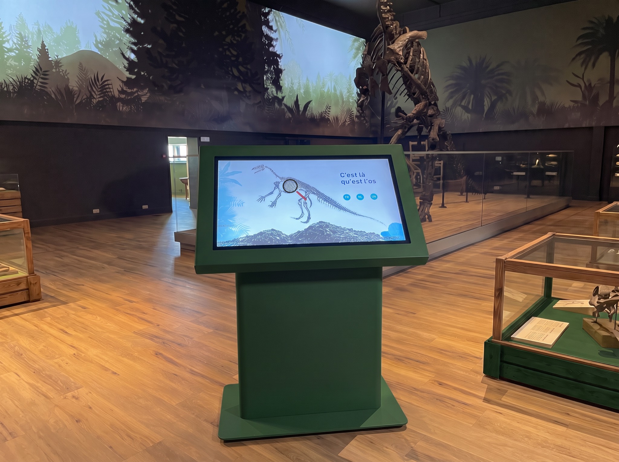 Moobo interactive kiosk in a natural history museum