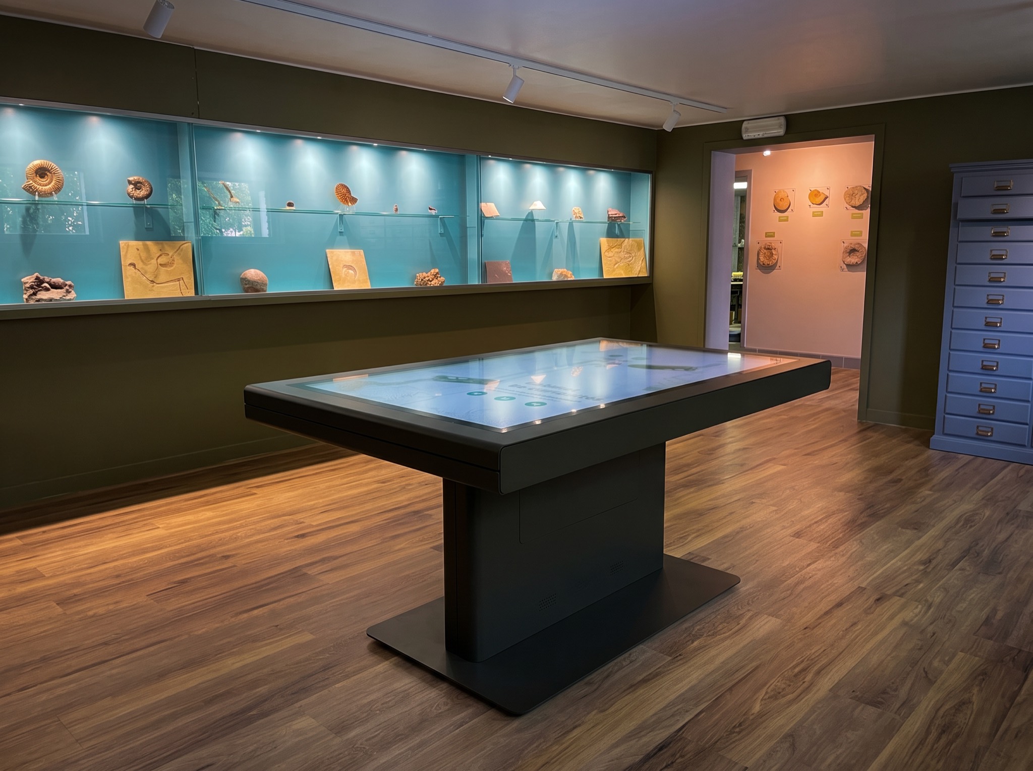 Moobo interactive table in an archaeology room
