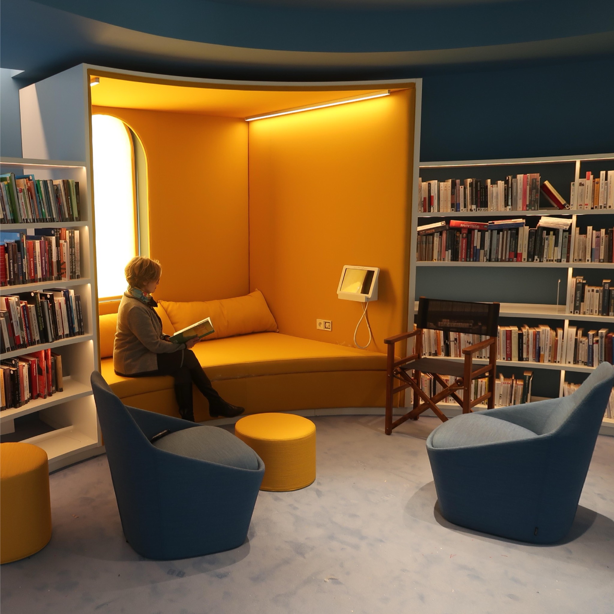 Reading area in a public library