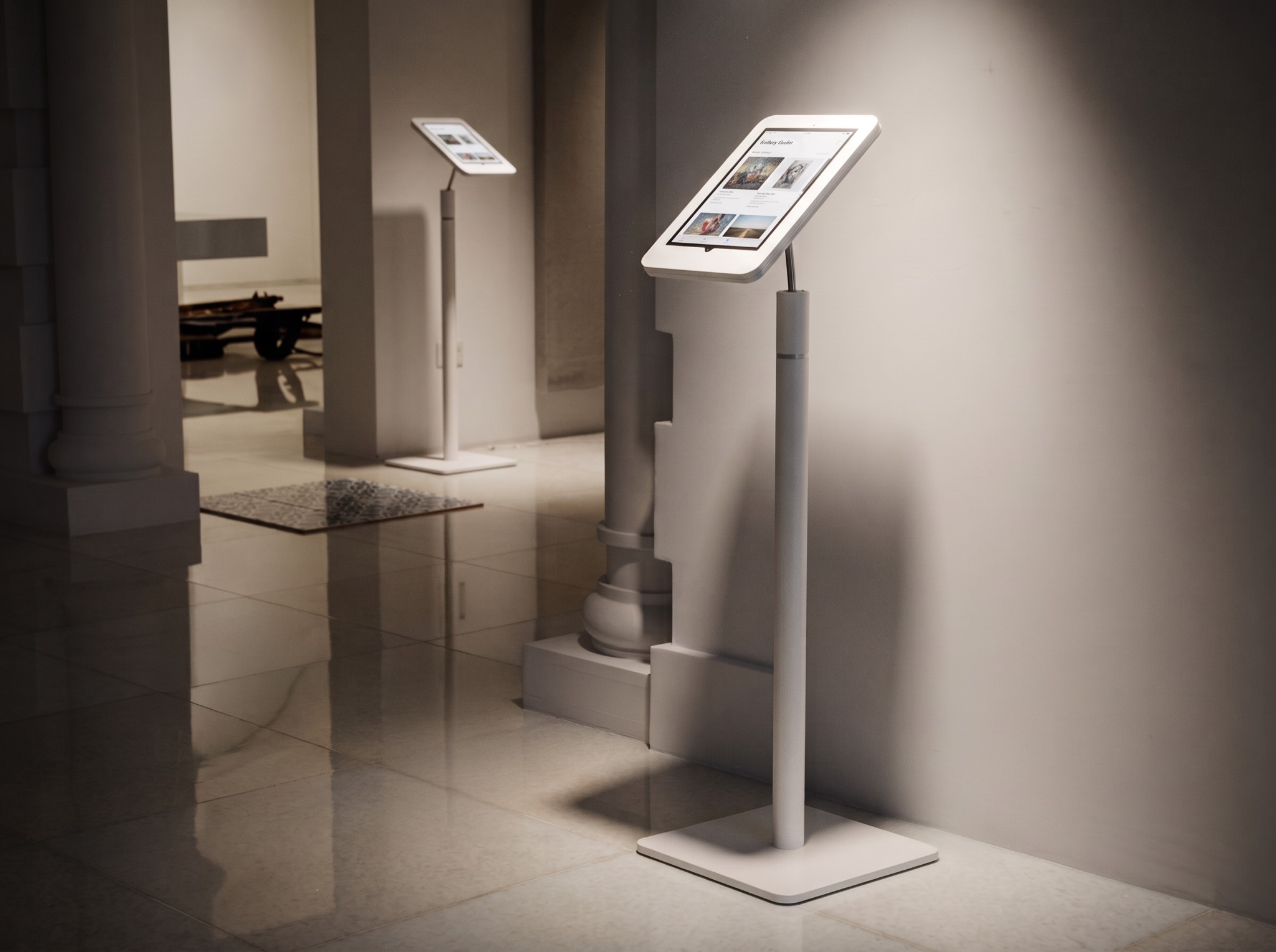 Floor standing tablet stands