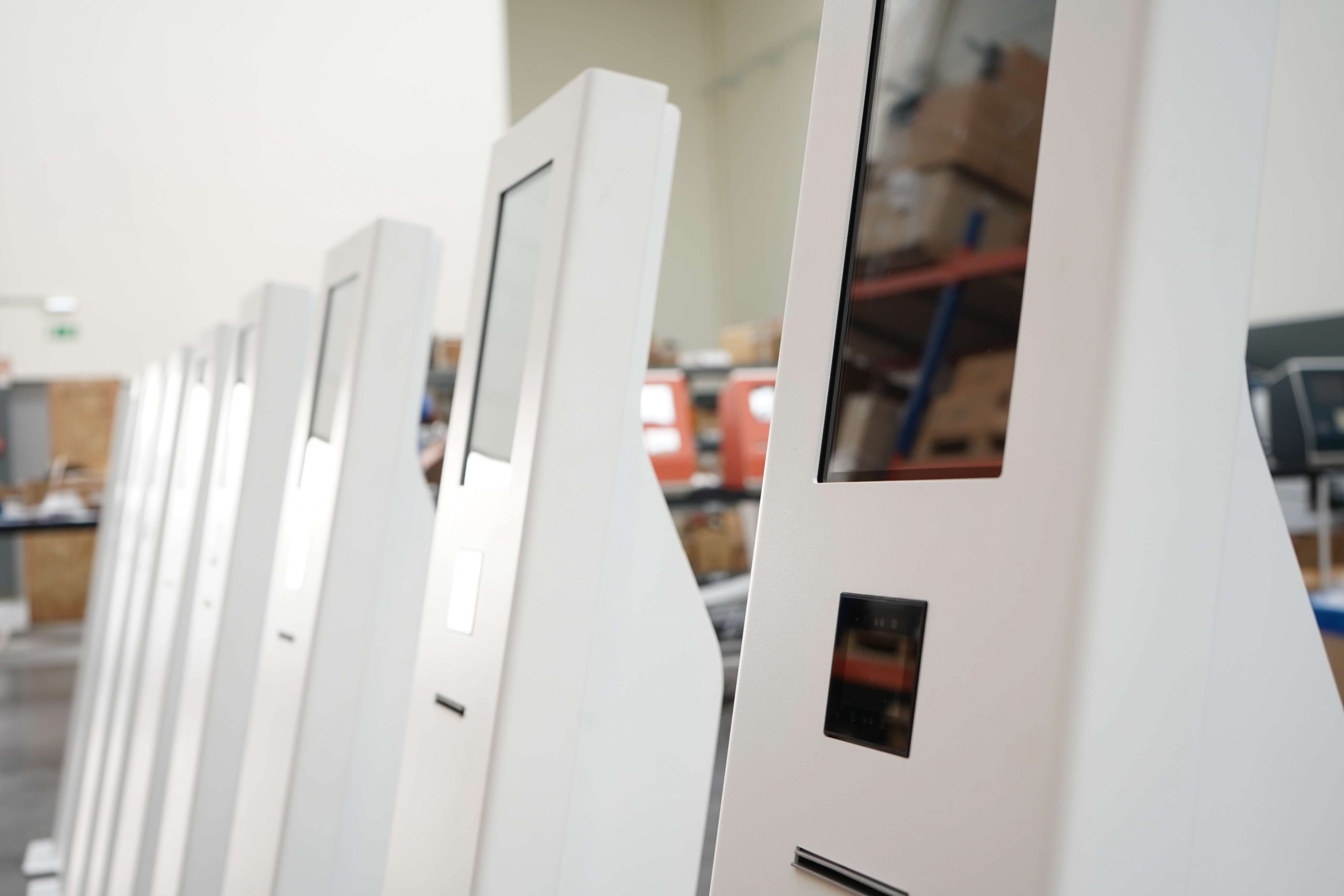 Moobo interactive kiosks in production at the Trofa factory