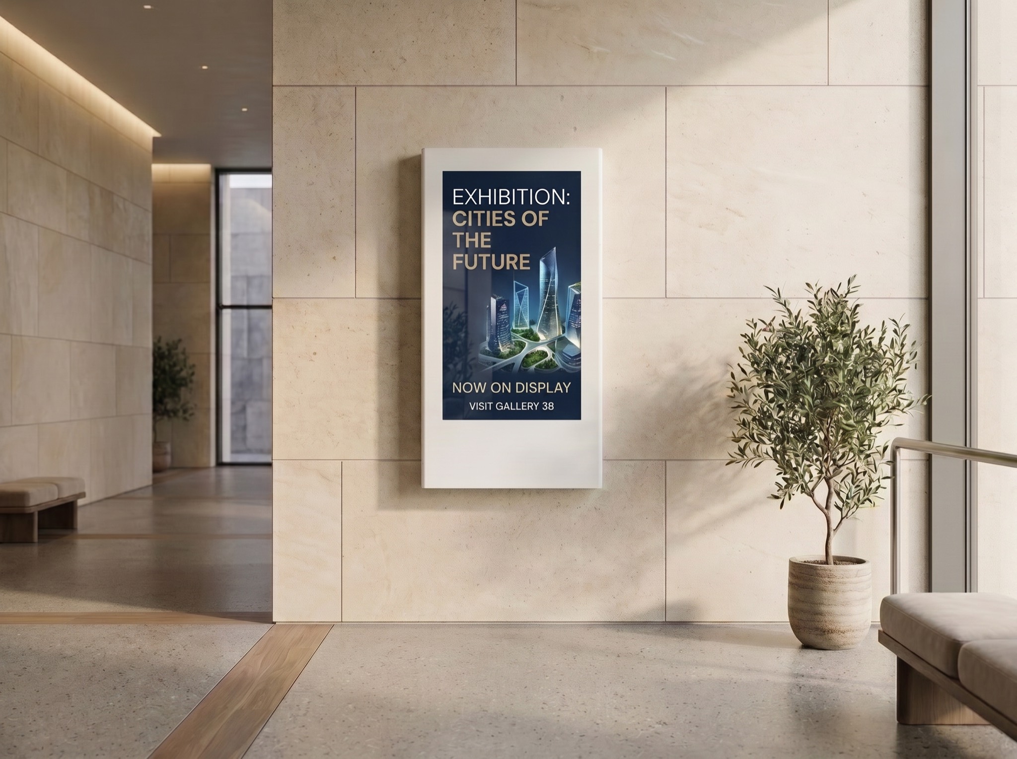 Minim freestanding kiosks in a retail space