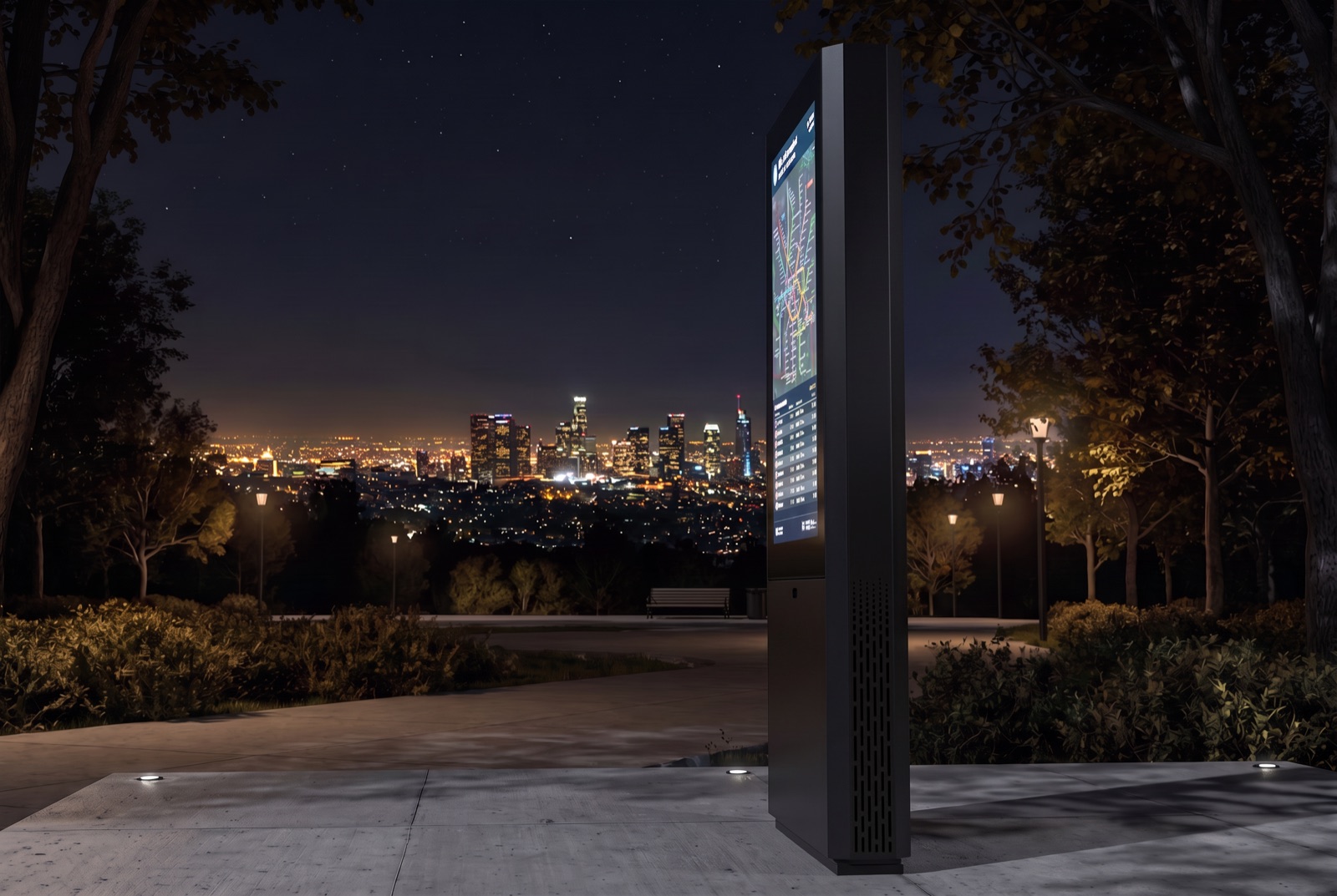 Nex Outdoor kiosk, angled view