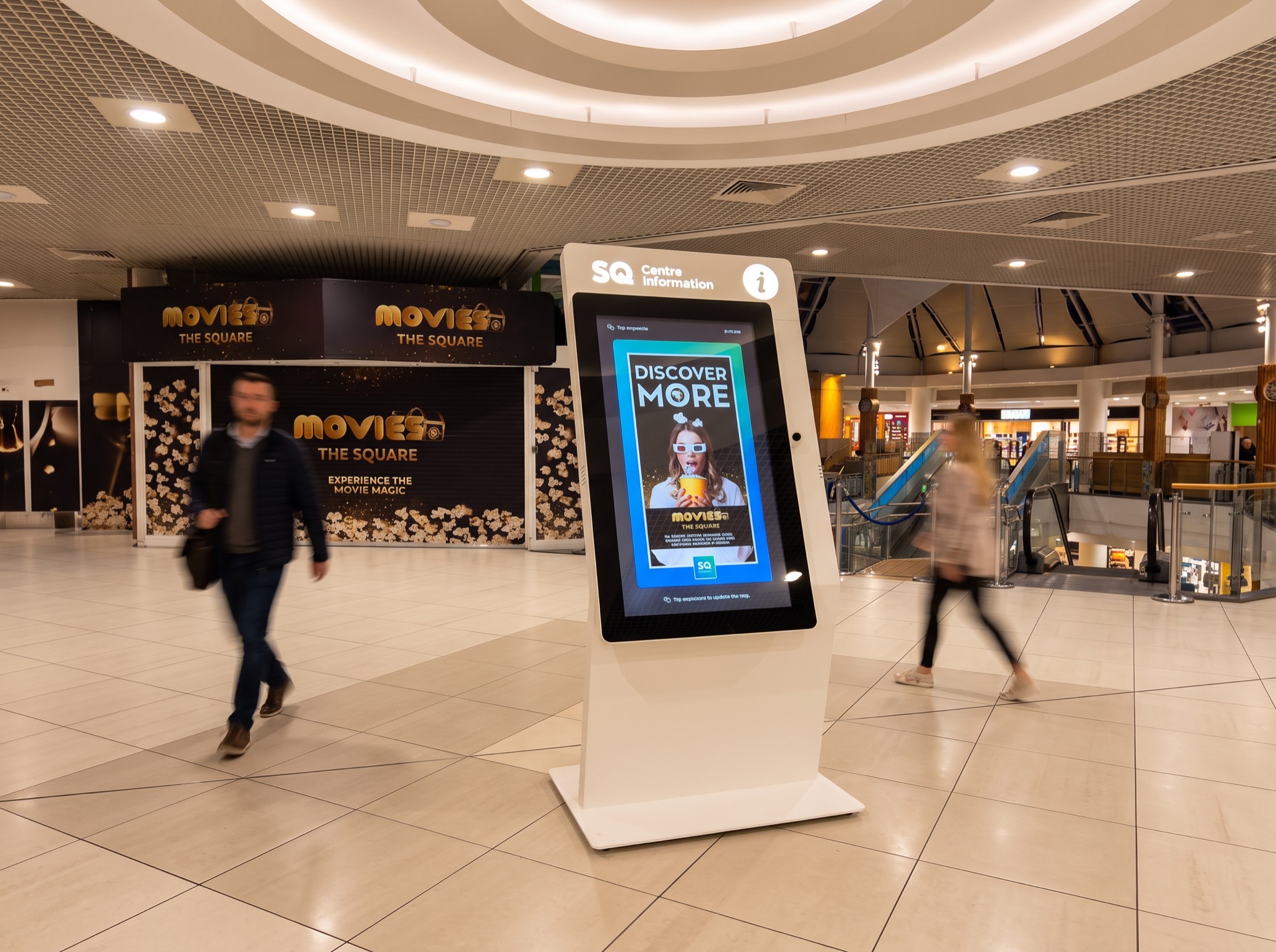 Moobo information kiosk in a shopping centre concourse
